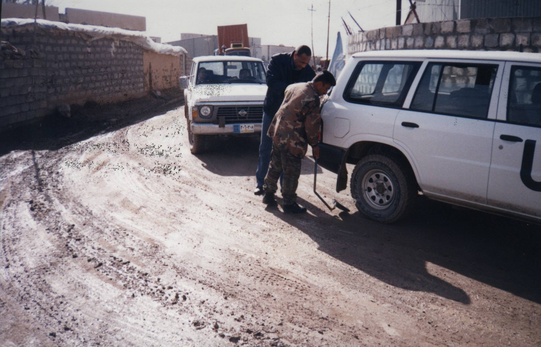 Checking UN Vehicle by Local Guards.jpg